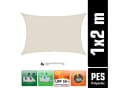 AMANKA Sonnensegel 1x2m Beige UV-Schutz Polyester Bild 1