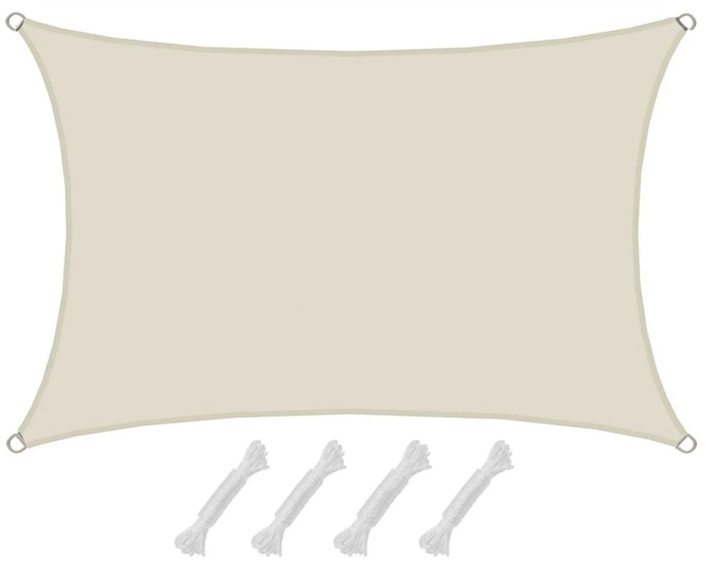 AMANKA Sonnensegel 1x2m Beige UV-Schutz Polyester - Bild 2