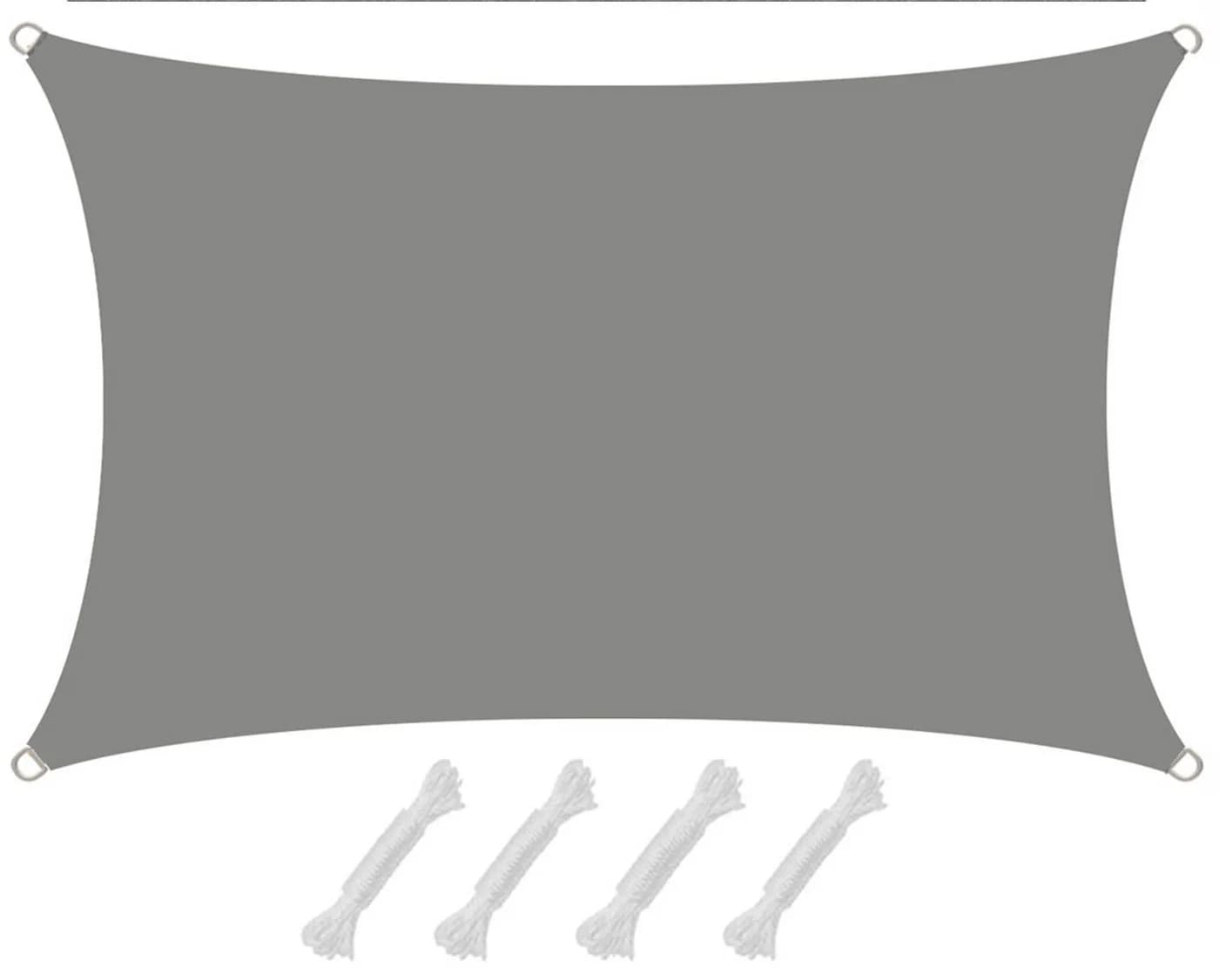 AMANKA Sonnensegel Grau UV-Schutz 2x1m Polyester - Bild 2