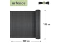 urfence Sichtschutzzaunmatten 100x300 PVC Sichtschutzmatte Anthrazit Bild 5