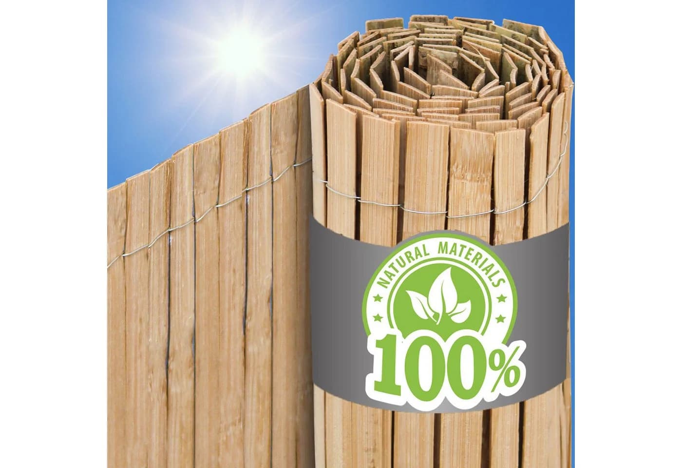 urfence Sichtschutzmatte Bambus 140x300 cm Braun - Bild 2