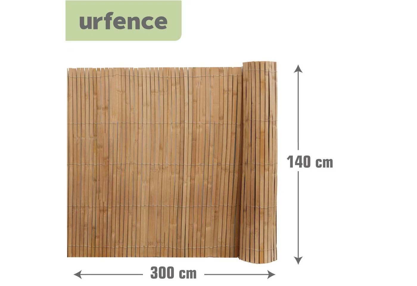 urfence Sichtschutzmatte Bambus 140x300 cm Braun - Bild 4