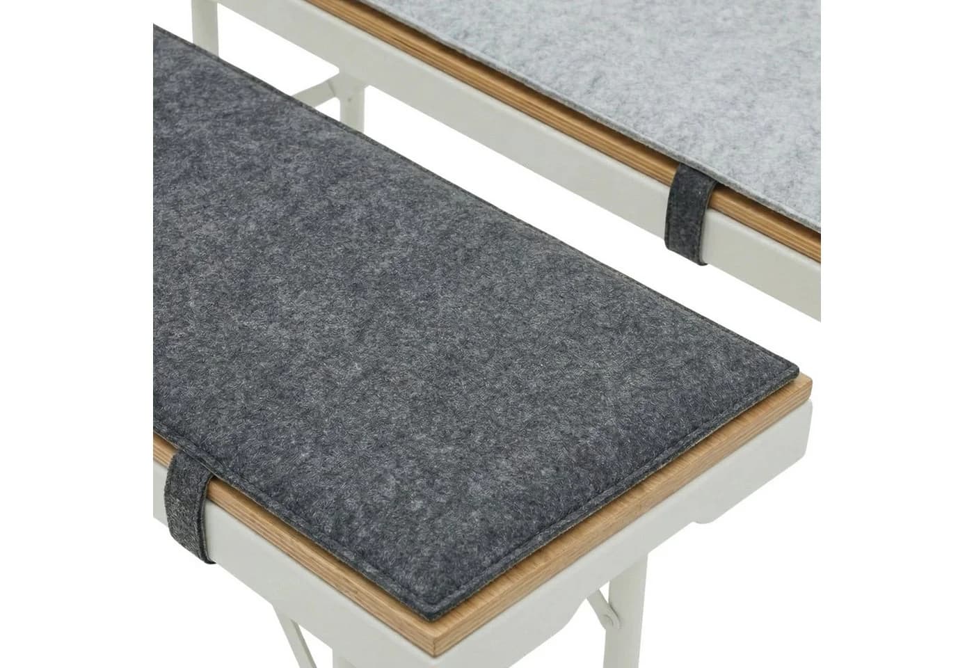 DuneDesign Bankauflage 2er Set Grau Filz Bierzelt - Bild 2