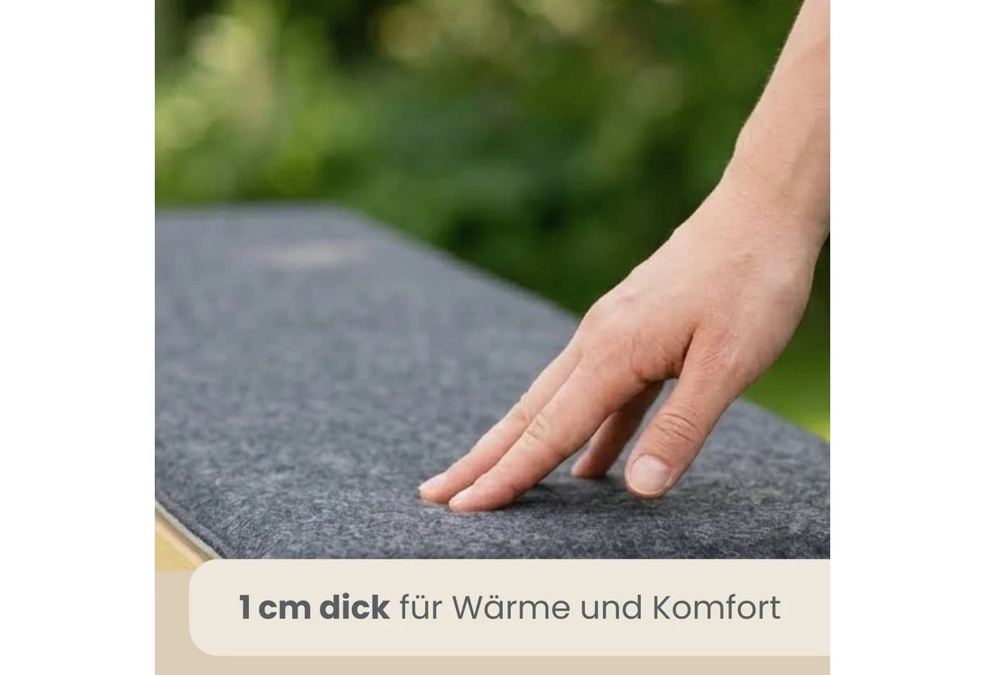DuneDesign Bankauflage 2er Set Grau Filz Bierzelt - Bild 4