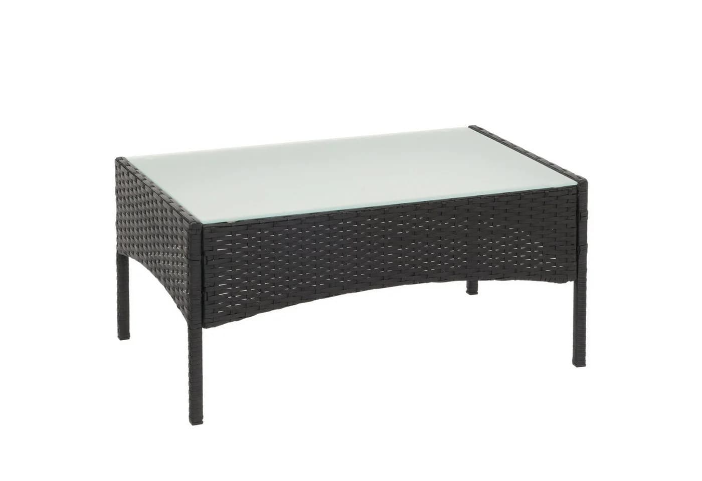 MCW Gartentisch Hamar Anthrazit Poly-Rattan mit Glasplatte - Bild 2
