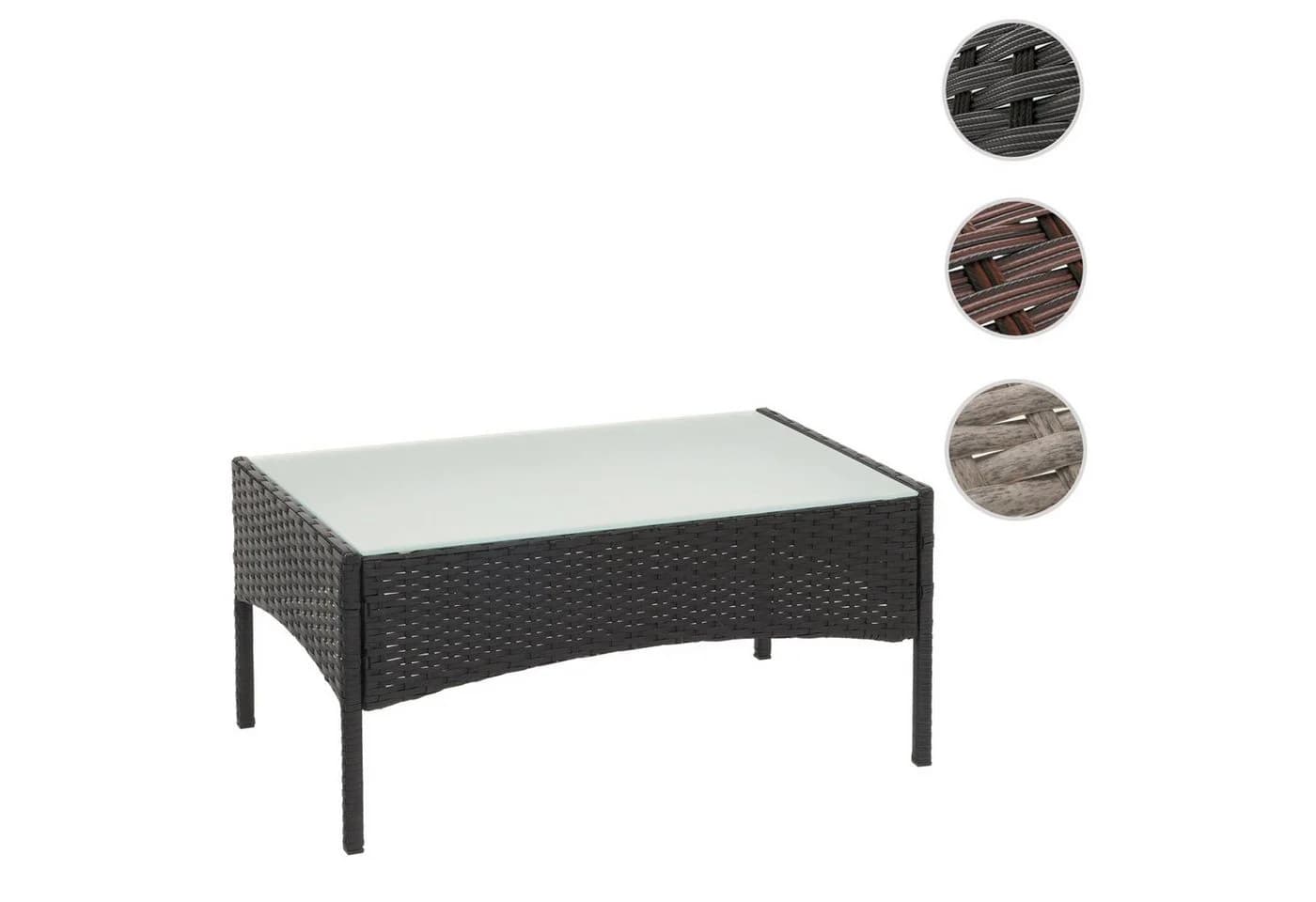 MCW Gartentisch Hamar Anthrazit Poly-Rattan mit Glasplatte - Bild 4