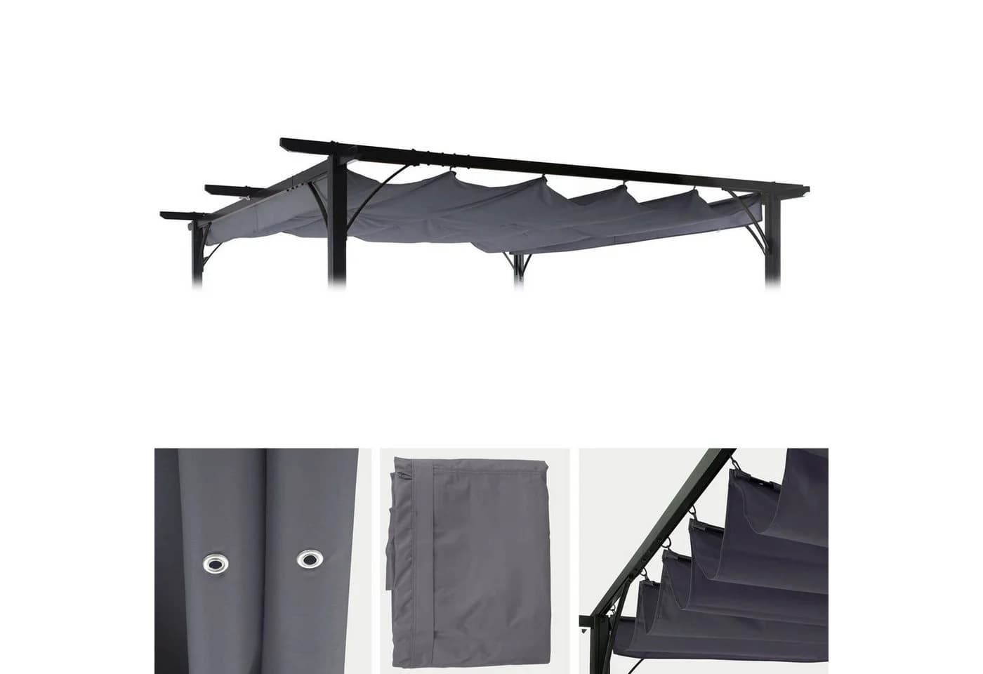 MCW Ersatzbezug Grau für Dach Pergola Pavillon 3,5x3,5m - Bild 3