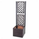 Poly-Rattan Rankgitter MCW-D76 Pflanzkasten Rankhilfe Braun Bild 1