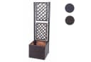 Poly-Rattan Rankgitter MCW-D76 Pflanzkasten Rankhilfe Braun Bild 2