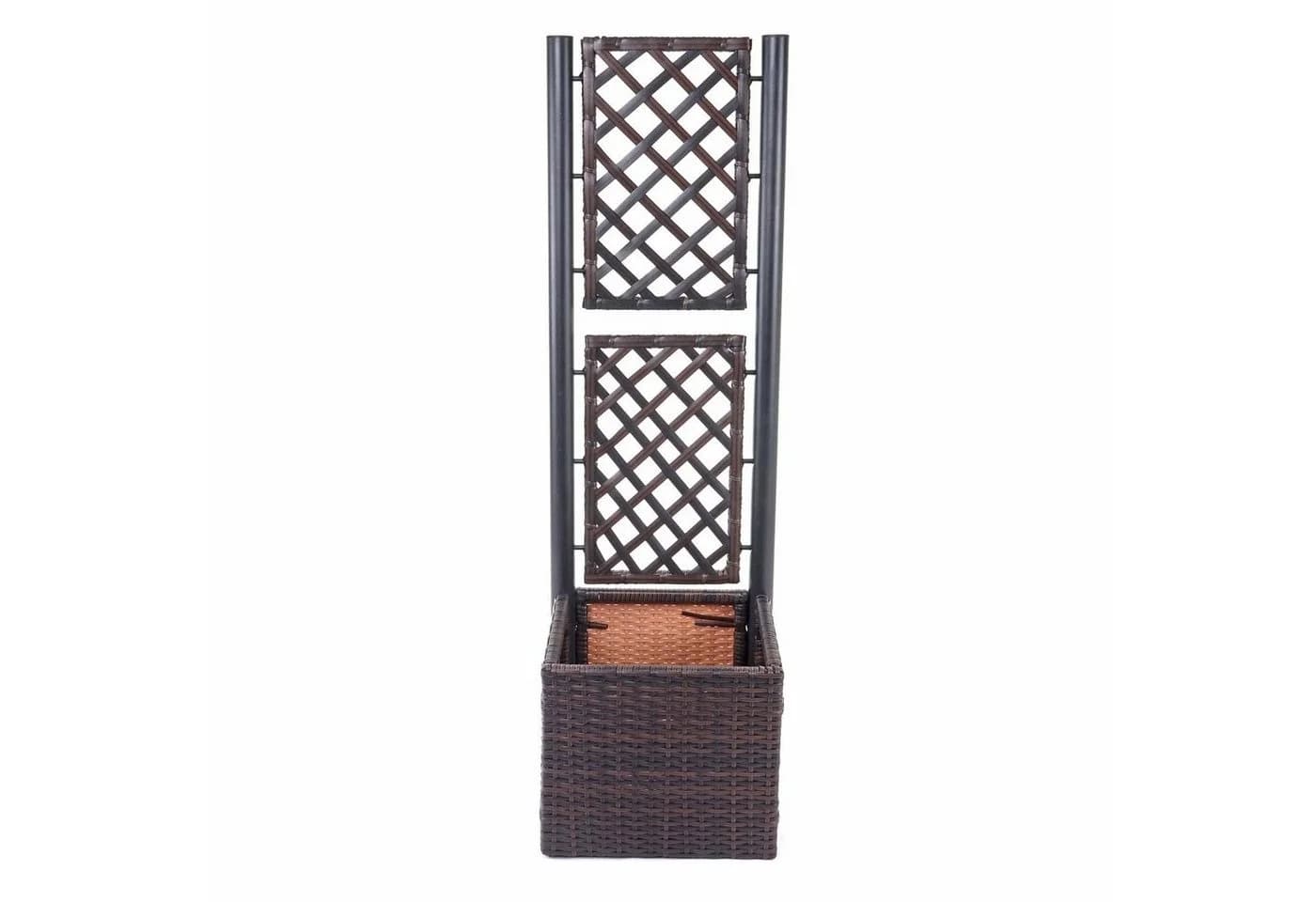 Poly-Rattan Rankgitter MCW-D76 Pflanzkasten Rankhilfe Braun - Bild 4