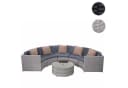 MCW Poly-Rattan Garnitur rund MCW-E17 Grau mit Polstern Bild 4