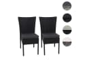 MCW 2er-Set Poly-Rattan Stuhl Stapelbar Schwarz mit Kissen Bild 4