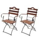 MCW 2er-Set Biergartenstuhl Klappstuhl Gartenstuhl Akazie Braun Gastro-Qualität Bild 2