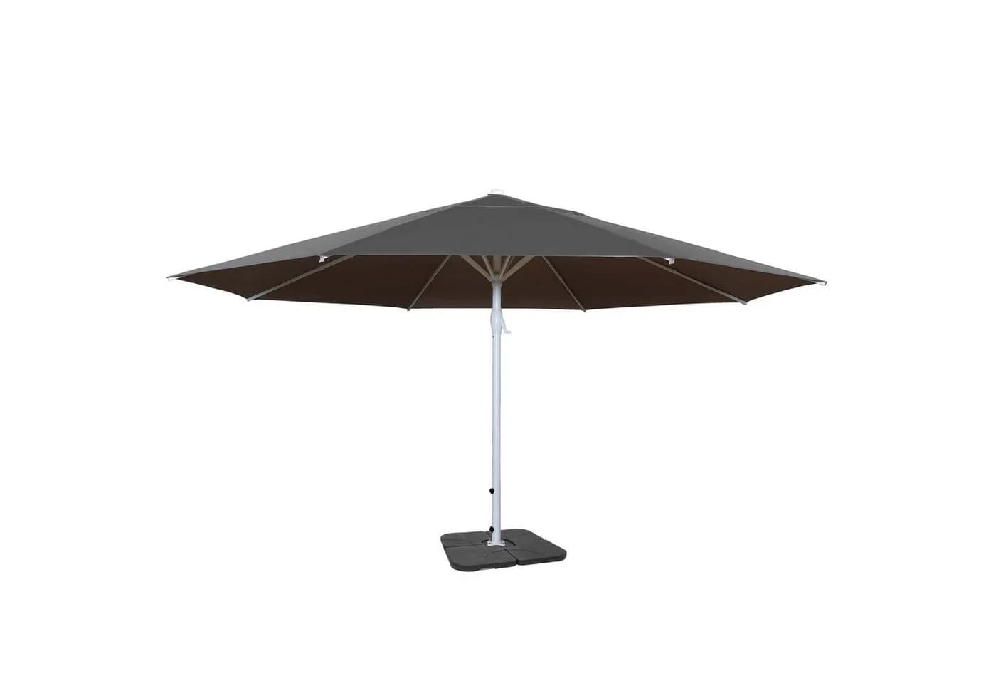 Sonnenschirm Carpi II Gastronomie Marktschirm Ø 5m Polyester/Alu Mast Weiß Anthrazit - Bild 2