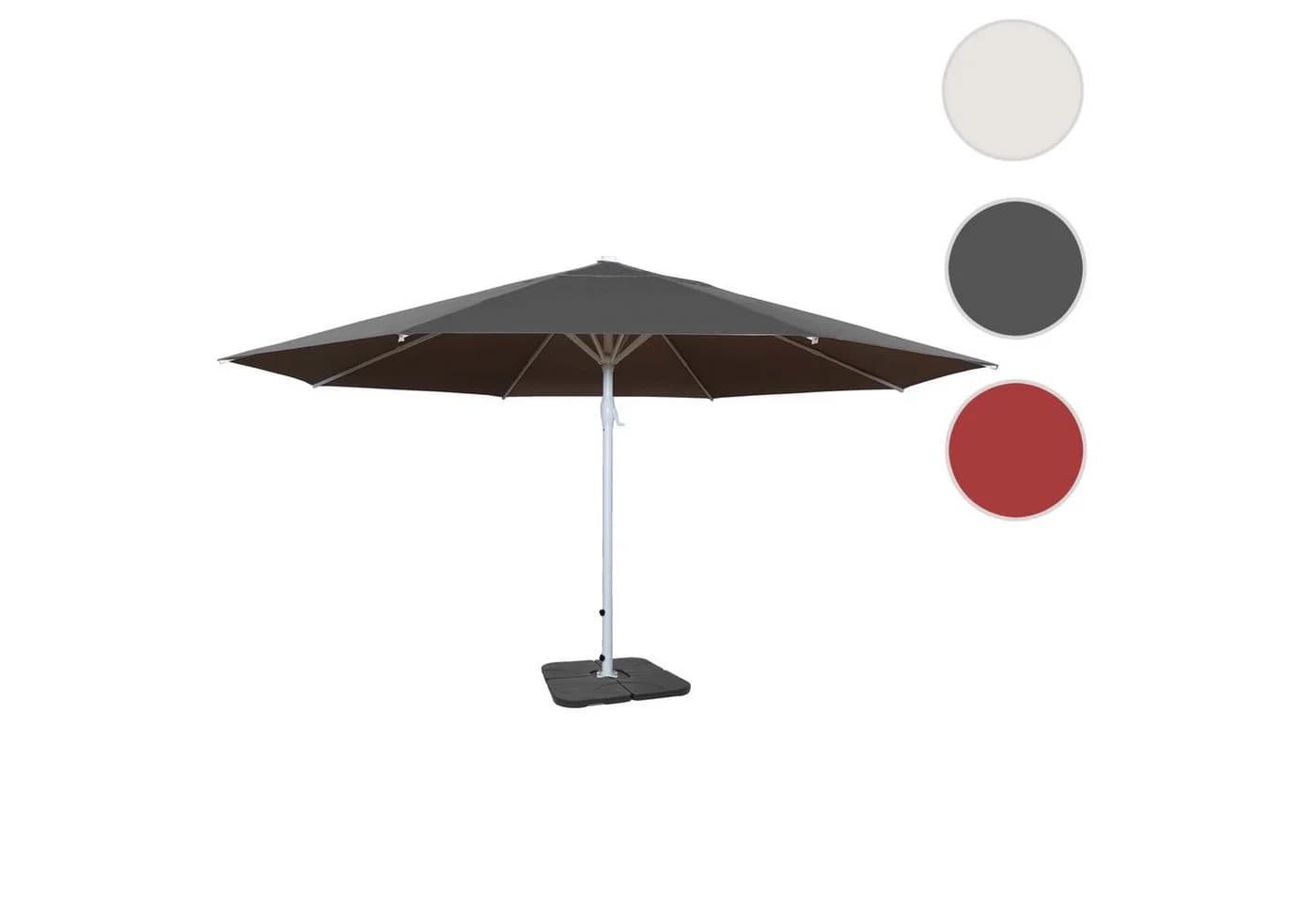 Sonnenschirm Carpi II Gastronomie Marktschirm Ø 5m Polyester/Alu Mast Weiß Anthrazit - Bild 4