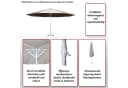 Sonnenschirm Carpi II Gastronomie Marktschirm Ø 5m Polyester/Alu Mast Weiß Anthrazit Bild 5