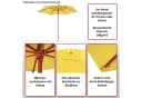 MCW Sonnenschirm Lissabon Grün Polyester Holz Ø 3,5m Bild 4