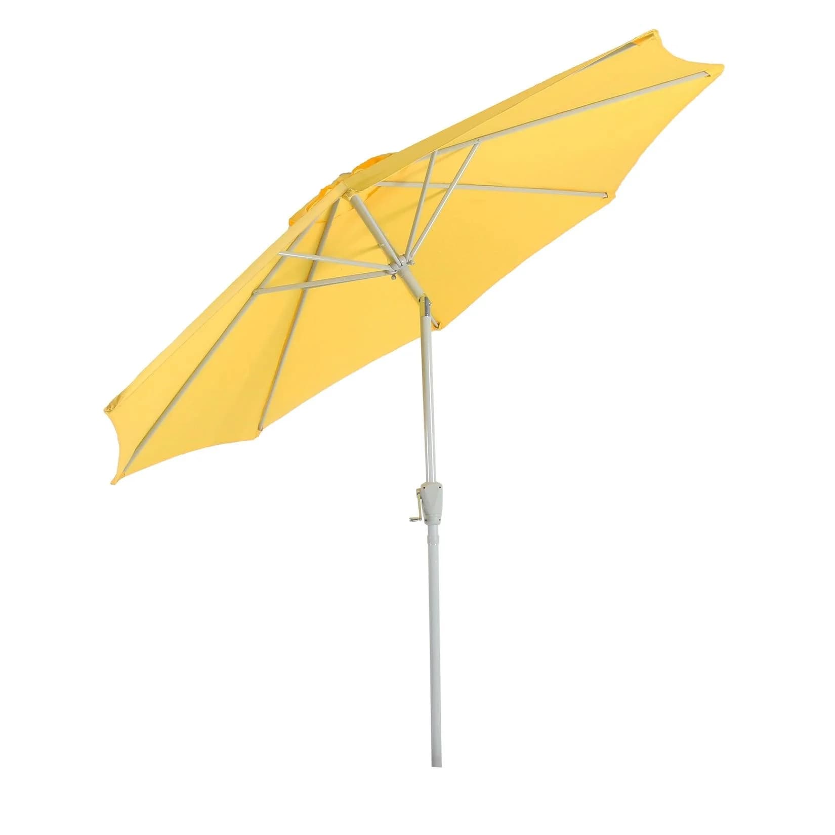 MCW Sonnenschirm Asti 2,7m Gelb Neigbar Polyester Aluminium