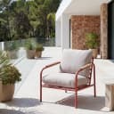 MCW Aluminium-Gartensessel MCW-O11 Terrakotta Beige Outdoor Stuhl Bild 1