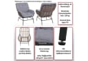 MCW-P75 2er-Set Gartenstuhl Poly Rattan Loungesessel Beige Bild 5