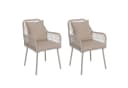 MCW Gartenstuhl 2er-Set MCW-O12 Aluminium Seilgeflecht Creme Bild 2