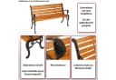 MCW Gartenbank MCW-O25-b 400 kg Belastbarkeit Holz Monterey-Kiefer Bild 5