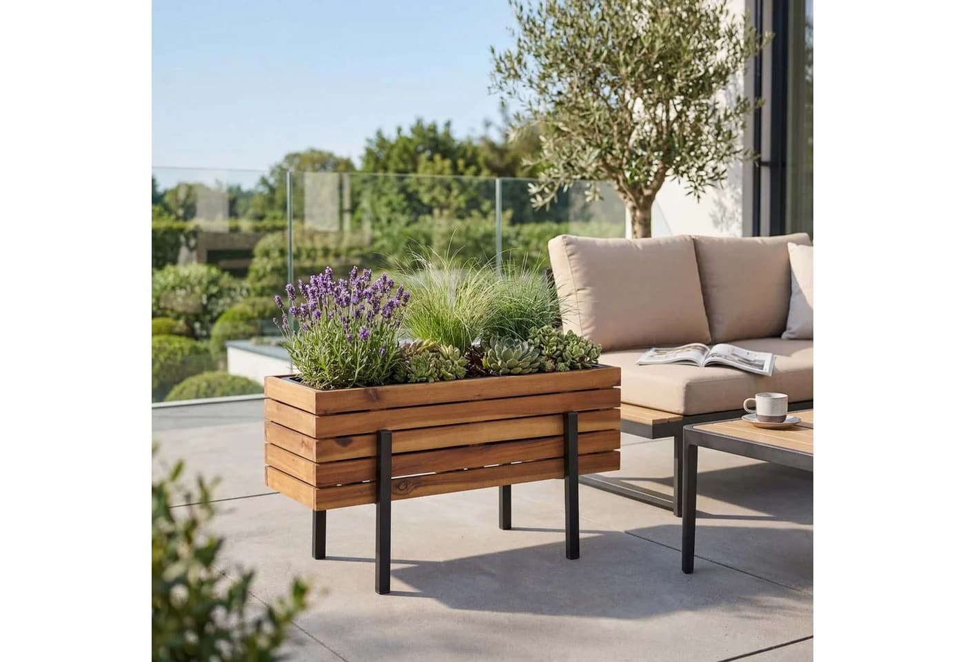 MCW Pflanzkasten Braun Holz - Bild 5