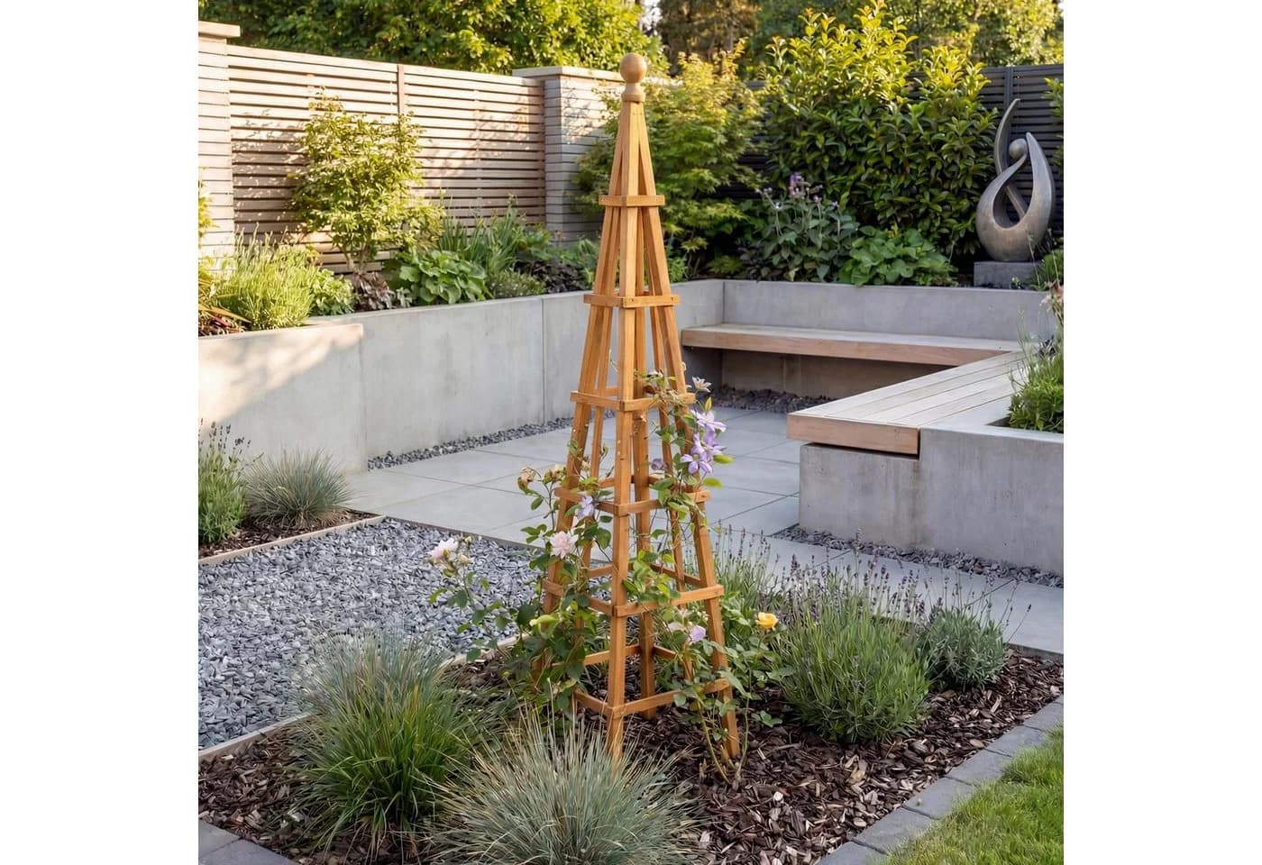 MCW Rankgitter Q19 Tannenholz Natur für Balkon & Terrasse - Bild 5