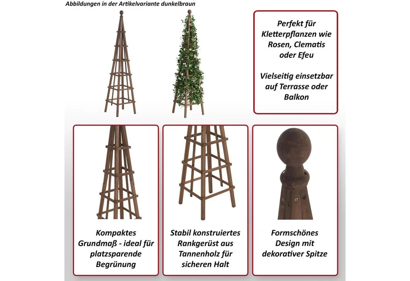 MCW Rankgitter Q19 Anthrazit Grau Tannenholz - Bild 4