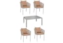 MCW Gartengarnitur 5-tlg. Grau/Beige Alu Seilgeflecht Bild 2