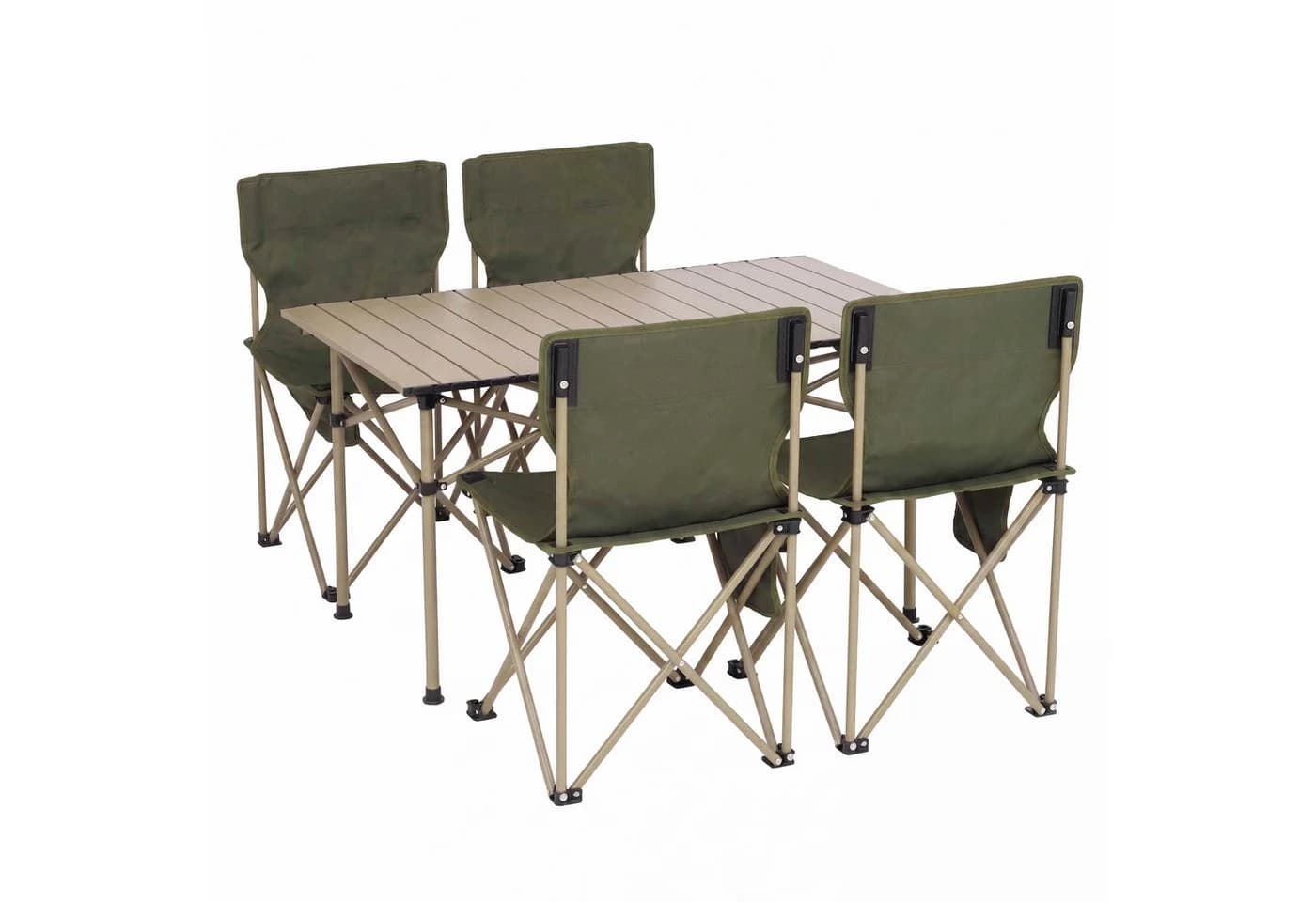 MCW Sitzgruppe MCW-Q39 5-tlg. Grün Klappbar mit Tragetasche
