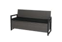 MCW Sitzbank mit Staufach Grau/Schwarz Poly-Rattan Bild 2