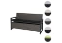 MCW Sitzbank mit Staufach Grau/Schwarz Poly-Rattan Bild 4