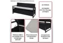 MCW Sitzbank mit Staufach Grau/Schwarz Poly-Rattan Bild 5