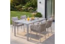 Gartengarnitur MCW-N41 Tisch+4xStuhl wetterfest Aluminium Seilgeflecht grau Bild 3