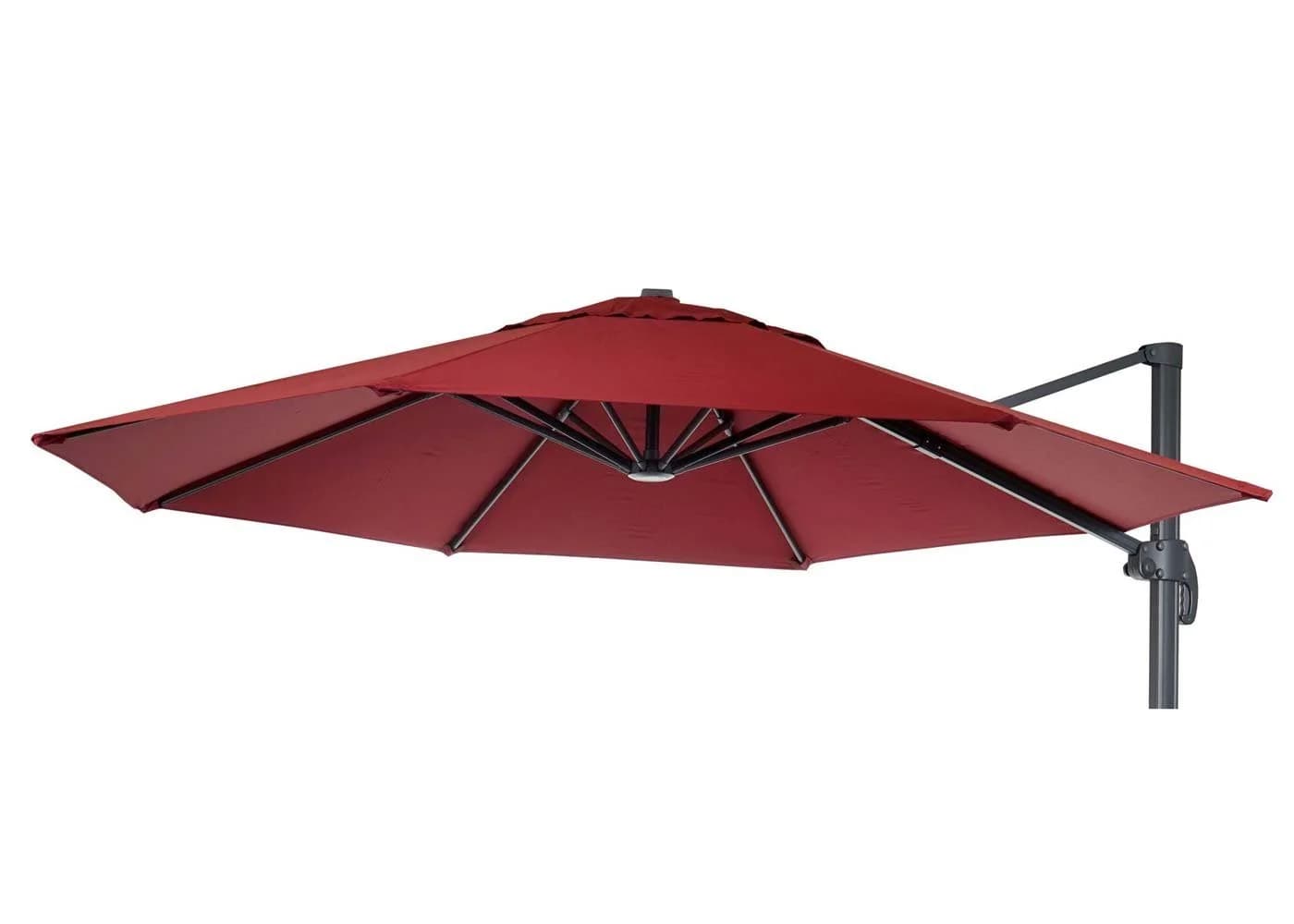 Sonnenschirmbezug MCW-A96 8 Streben Rund 3,5m Polyester Ersatz-Bezug Bordeaux - Bild 5