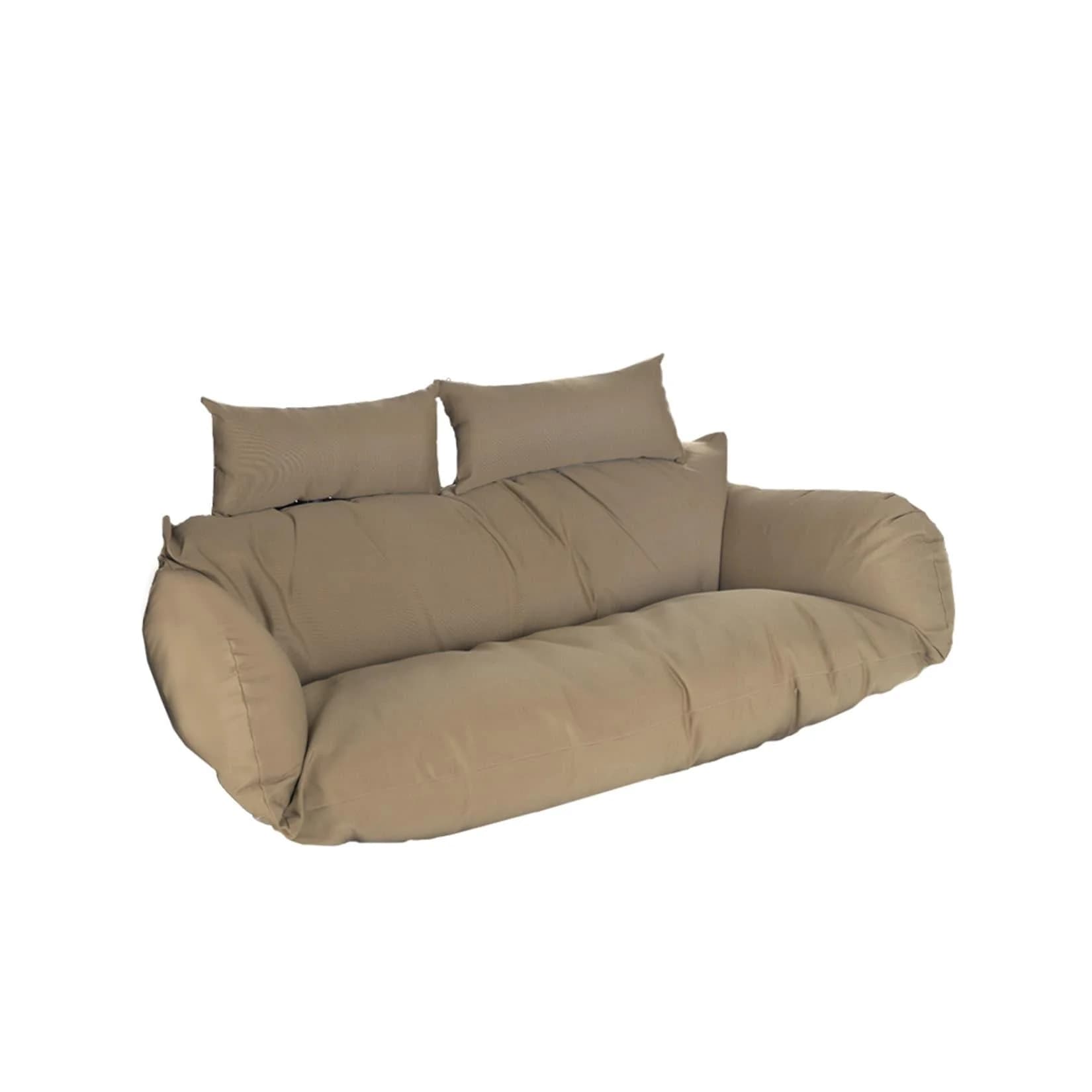 Home Deluxe Auflagekissen Polyrattan Hängesessel TWIN Beige UV-Beständig