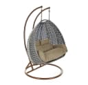 Home Deluxe Auflagekissen Polyrattan Hängesessel TWIN Beige UV-Beständig Bild 4