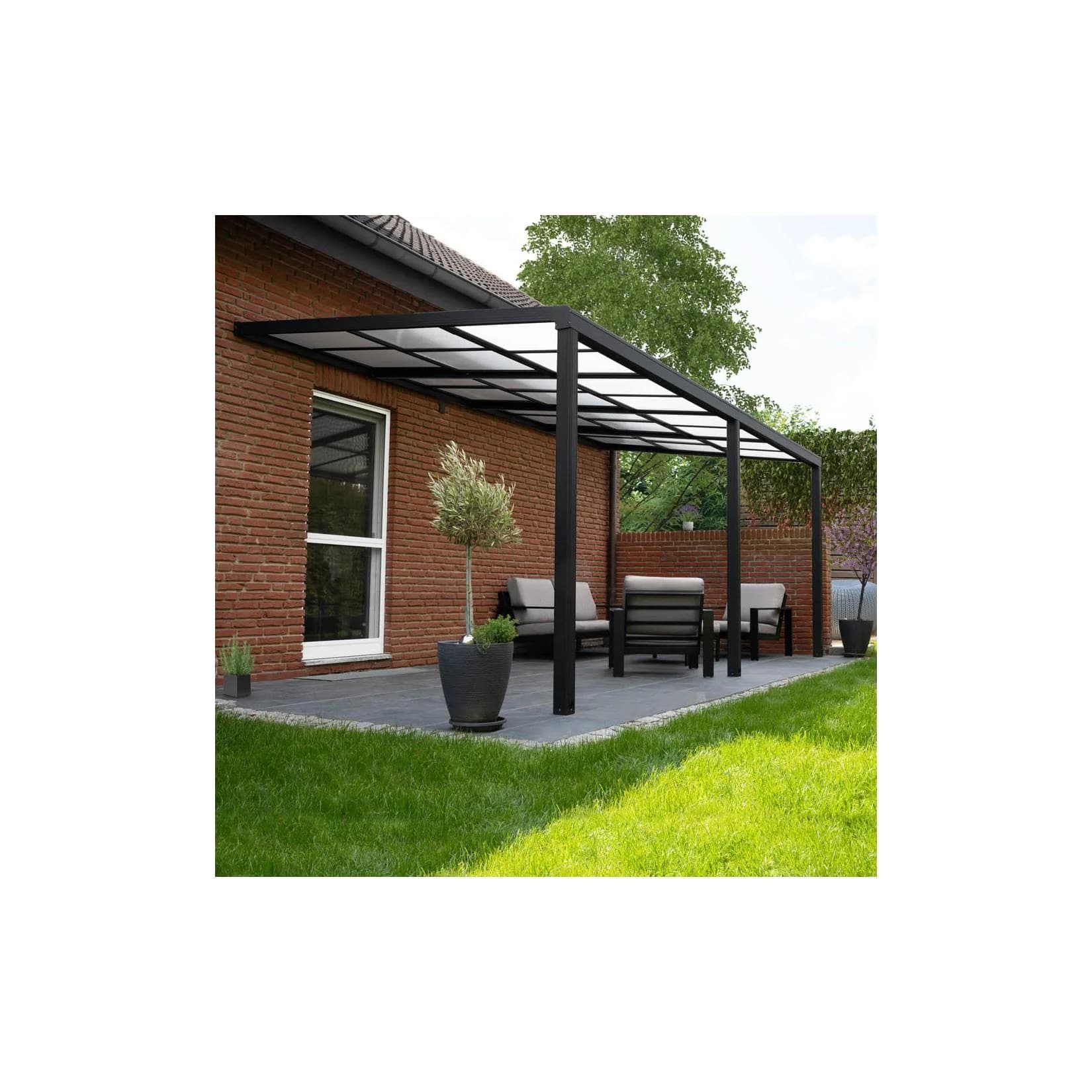 HOME DELUXE Terrassenüberdachung SOLIS DELUXE 290x295 cm mit Schiebedach