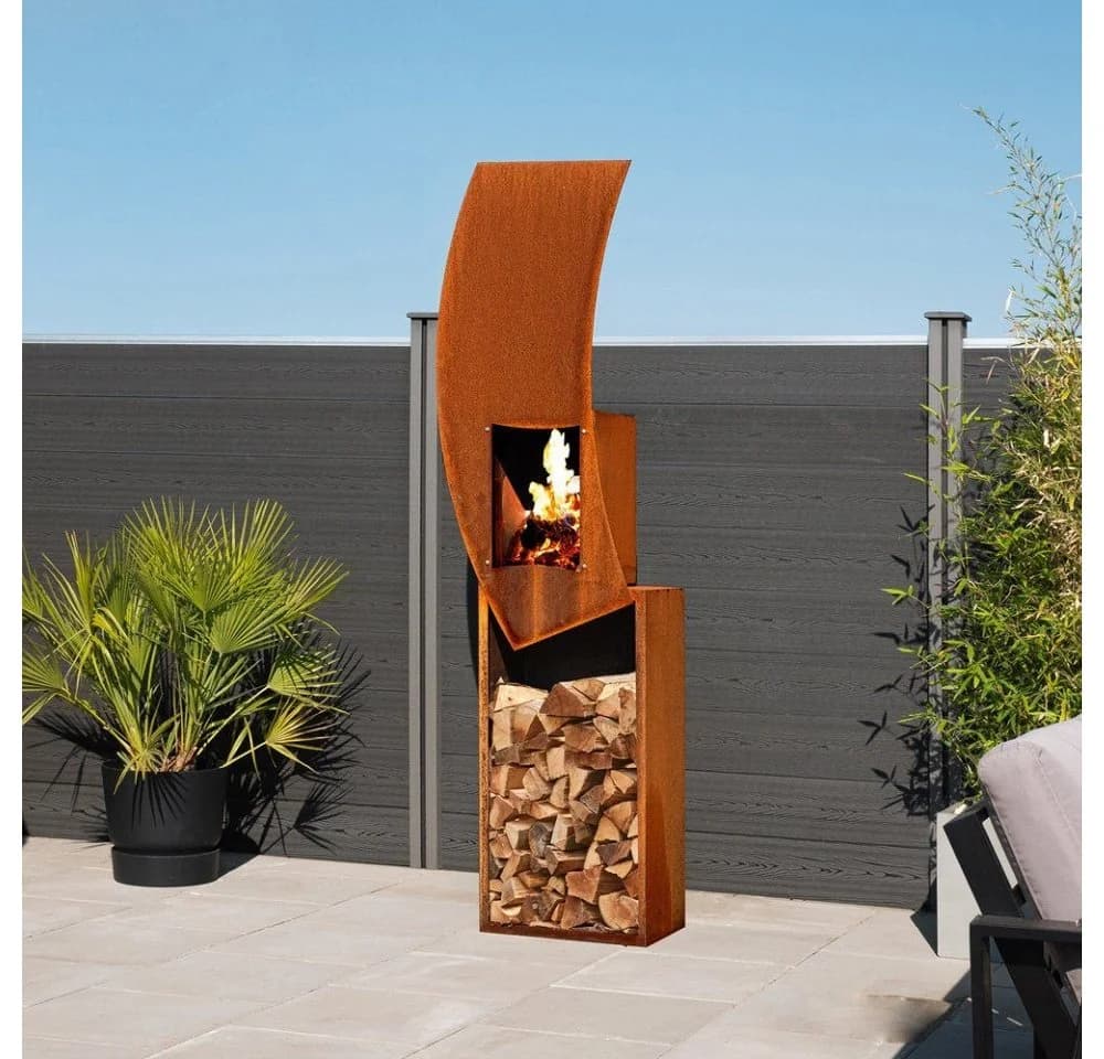 HOME DELUXE Gartenfeuer SWING - Wetterbeständiger Outdoor-Kamin Made in Germany - Bild 2