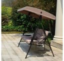 HOME DELUXE Hollywoodschaukel DESCANSO 3-Sitzer Beige mit Sonnendach Bild 4