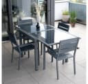 HOME DELUXE Sitzgruppe VERANO MADERA - Ausziehbarer Gartentisch mit Stühlen Bild 2
