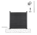 HOME DELUXE Aufschraubhülse CALMAR Edelstahl 3er Set für WPC Zaun Bild 1