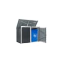 Home Deluxe Mülltonnenbox BASURA Metall für 2x 240L Bild 1