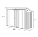 Home Deluxe Mülltonnenbox BASURA Metall für 2x 240L Bild 5