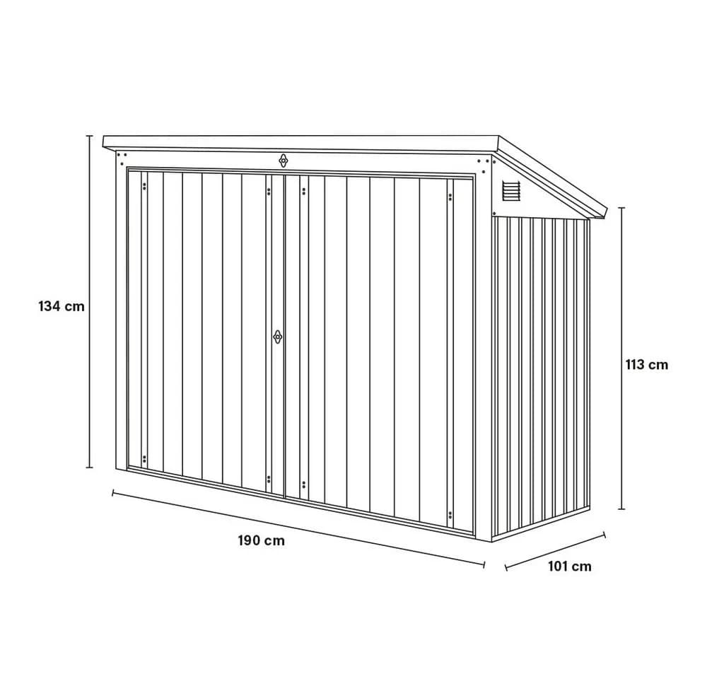 Home Deluxe Mülltonnenbox BASURA Metall für 2x 240L - Bild 5