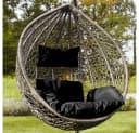 HOME DELUXE Hängesessel CIELO Polyrattan Grau/Schwarz Nur Korb Bild 1