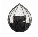 HOME DELUXE Hängesessel CIELO Polyrattan Grau/Schwarz Nur Korb Bild 5
