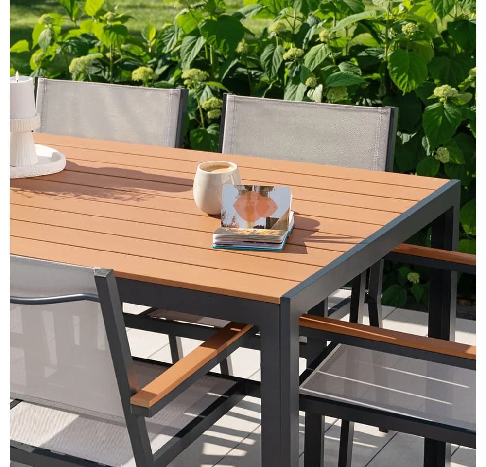 HOME DELUXE Gartentisch CANTOS SEDIA 7-tlg. Anthrazitgrau Aluminium - Bild 3