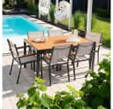 HOME DELUXE Gartentisch CANTOS SEDIA 7-tlg. Anthrazitgrau Aluminium Bild 5